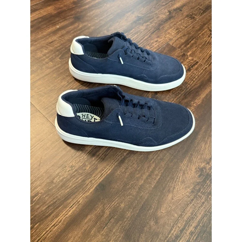 Hey Dude Men's Hudson M Suede Vintage Varsity Sneakers Shoes Men Sz 11 US 44 EU